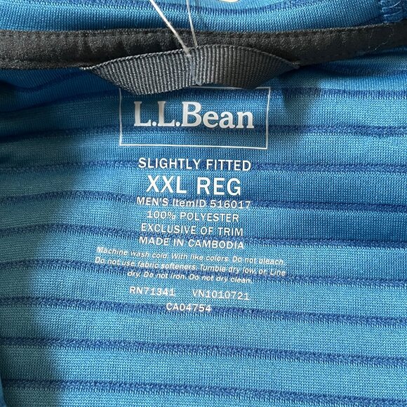 LL Bean Airlight Knit Half Zip Hoodie Pullover - Men's Size XXL - Blue - Picture 8 of 13